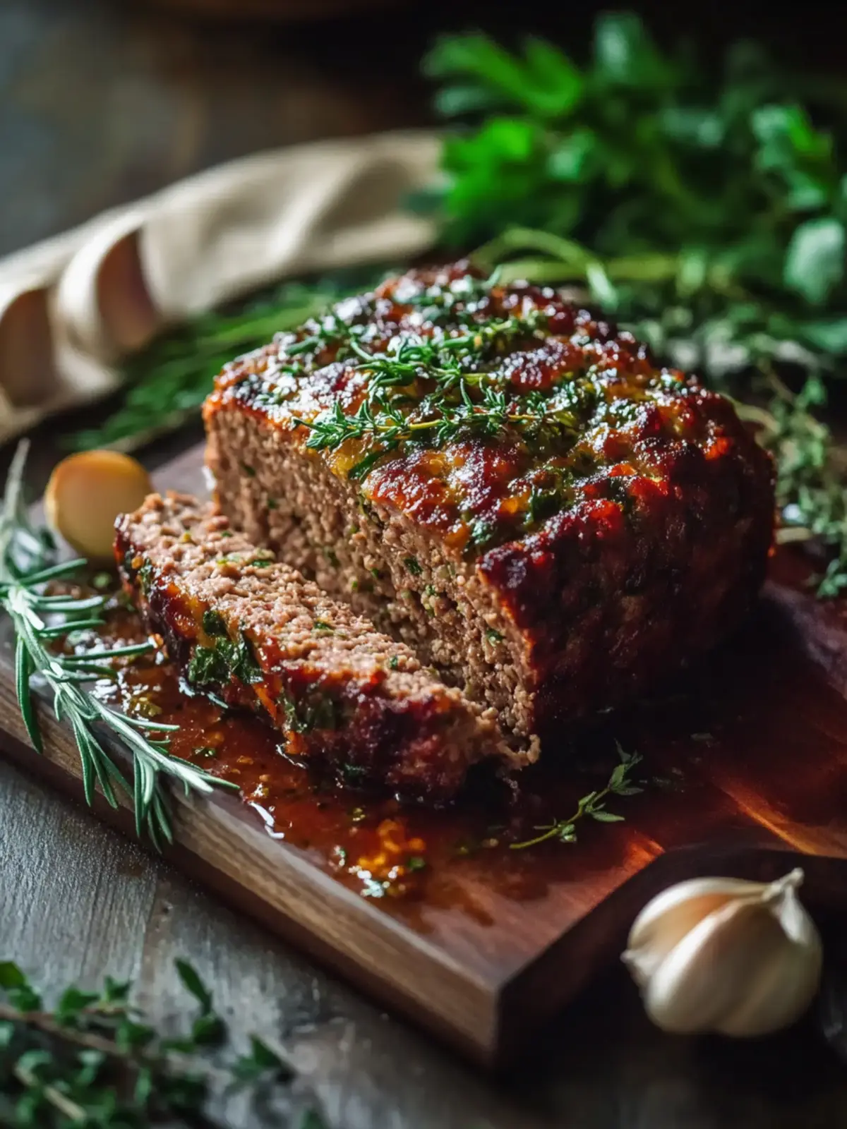 Garlic Herb Meatloaf: A Delicious Twist on Comfort Food 2 Garlic Herb Meatloaf