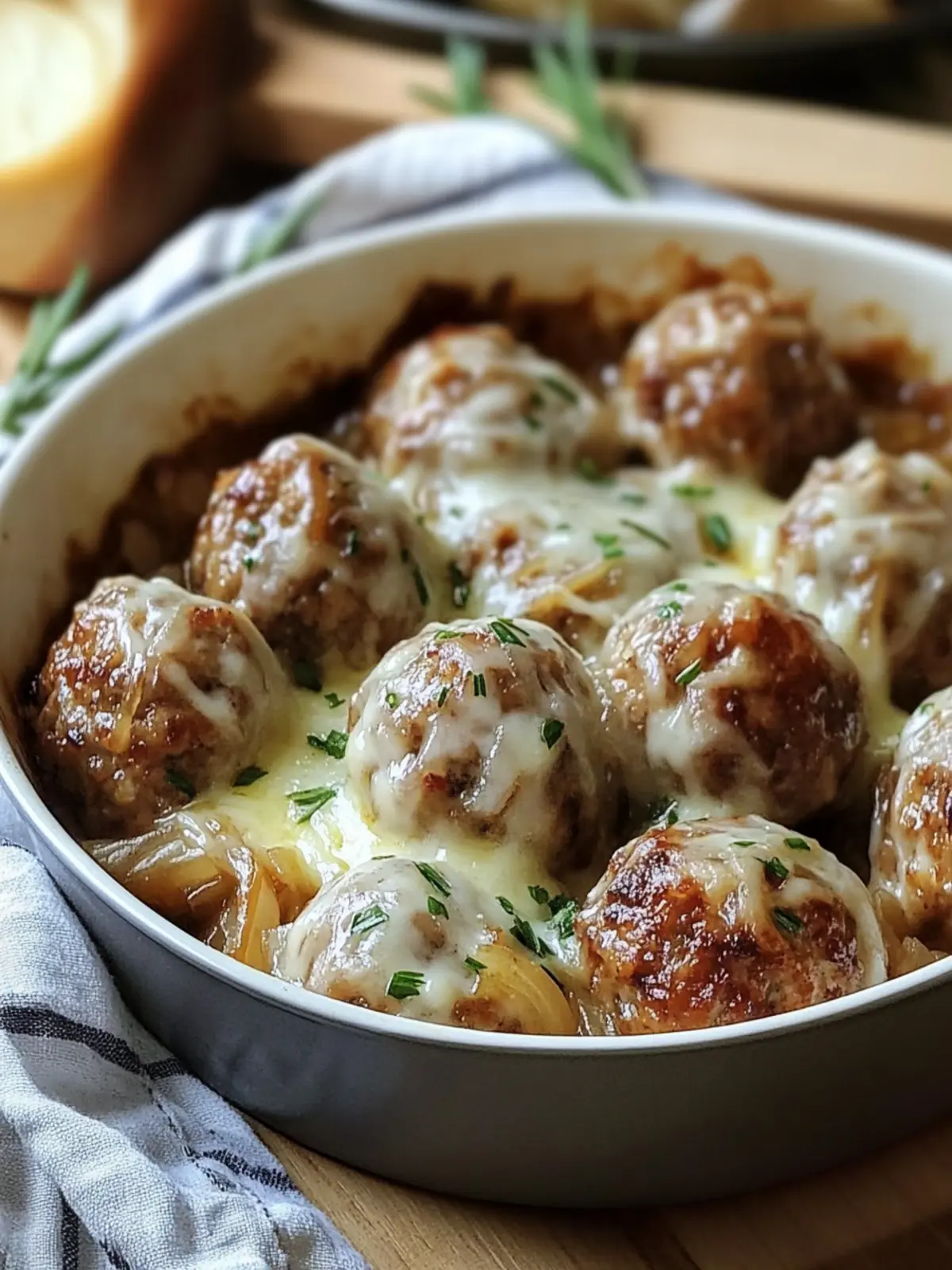 Savory French Onion Meatballs for Ultimate Comfort Cooking 4 French onion meatballs
