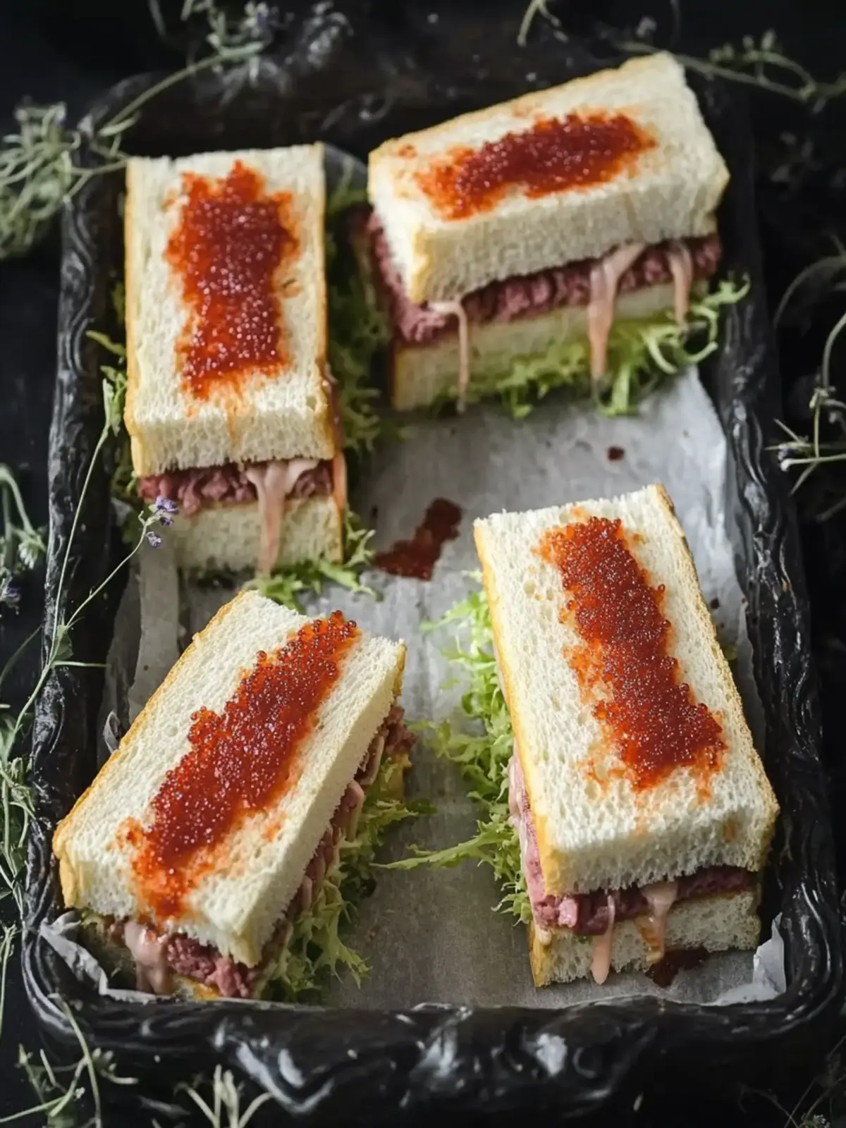 Terrifying Coffin Sandwiches That Wow at Halloween Parties 3 Terrifying coffin sandwiches