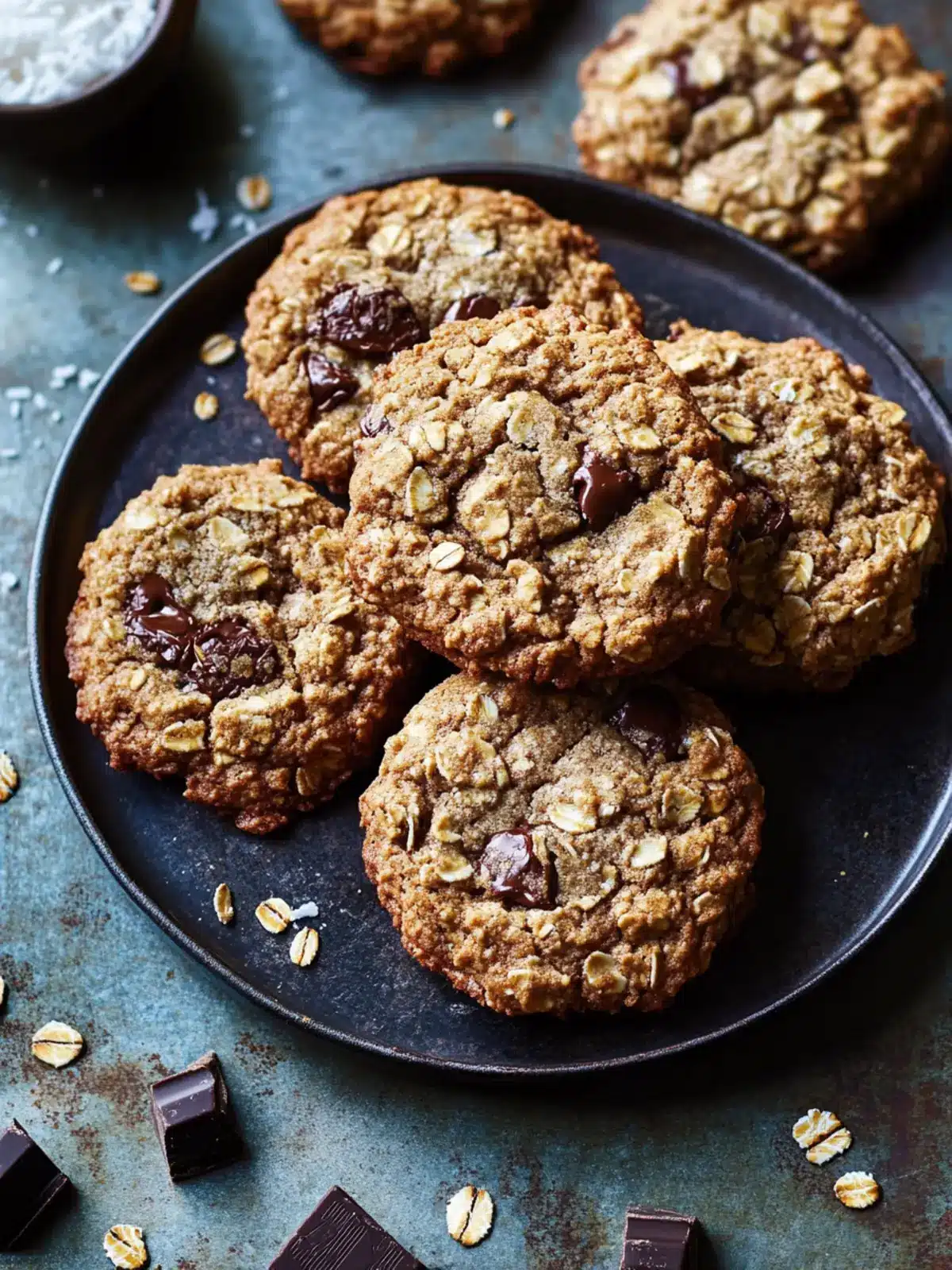 Delicious Oat, Coconut & Walnut Chocolate Chunk Cookies You’ll Love 2 Oat, Coconut & Walnut Chocolate Chunk Cookies