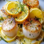 Savor Golden Scallops with Citrus Beurre Blanc & Fennel Slaw 3 Golden Scallops with Citrus Beurre Blanc & Fennel Slaw
