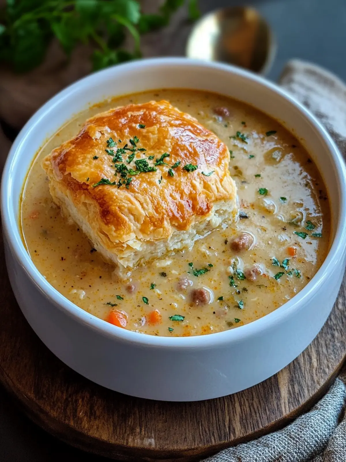 Cajun Chicken & Sausage Pot Pie Soup for Cozy Nights 3 Cajun Chicken & Sausage Pot Pie Soup