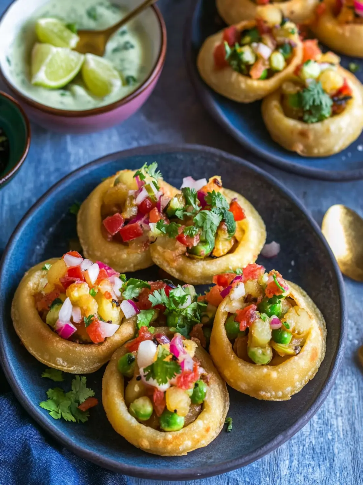 Crispy Puri Chaat Bites: Irresistible Indian Snack Delight 5 Puri Chaat Bites - An Indian Snack