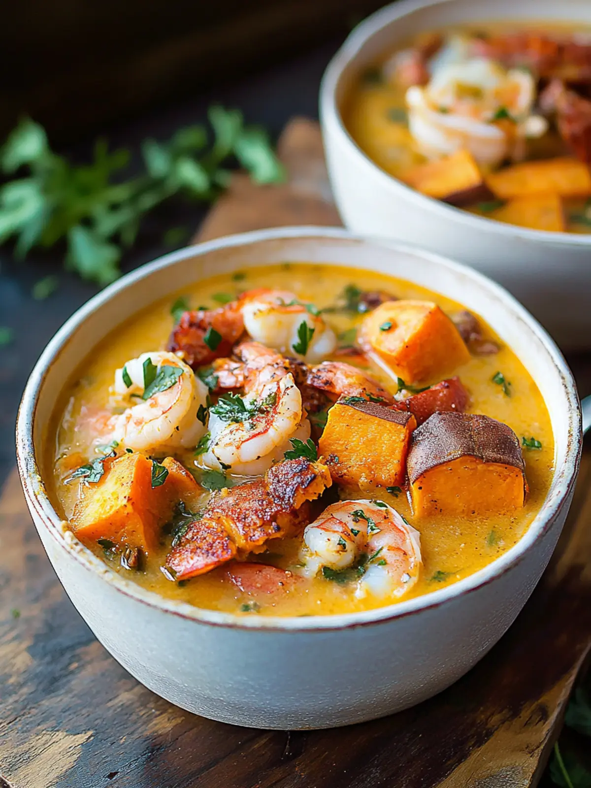Cajun Sweet Potato Seafood Chowder That Warms Your Soul 2 Cajun Sweet Potato Seafood Chowder