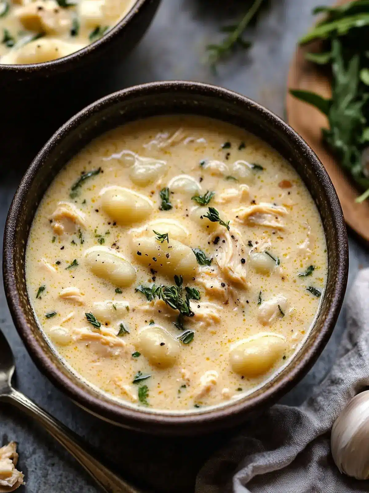 Cozy Up with Creamy Garlic Chicken Gnocchi Soup Tonight 4 Creamy Garlic Chicken Gnocchi Soup