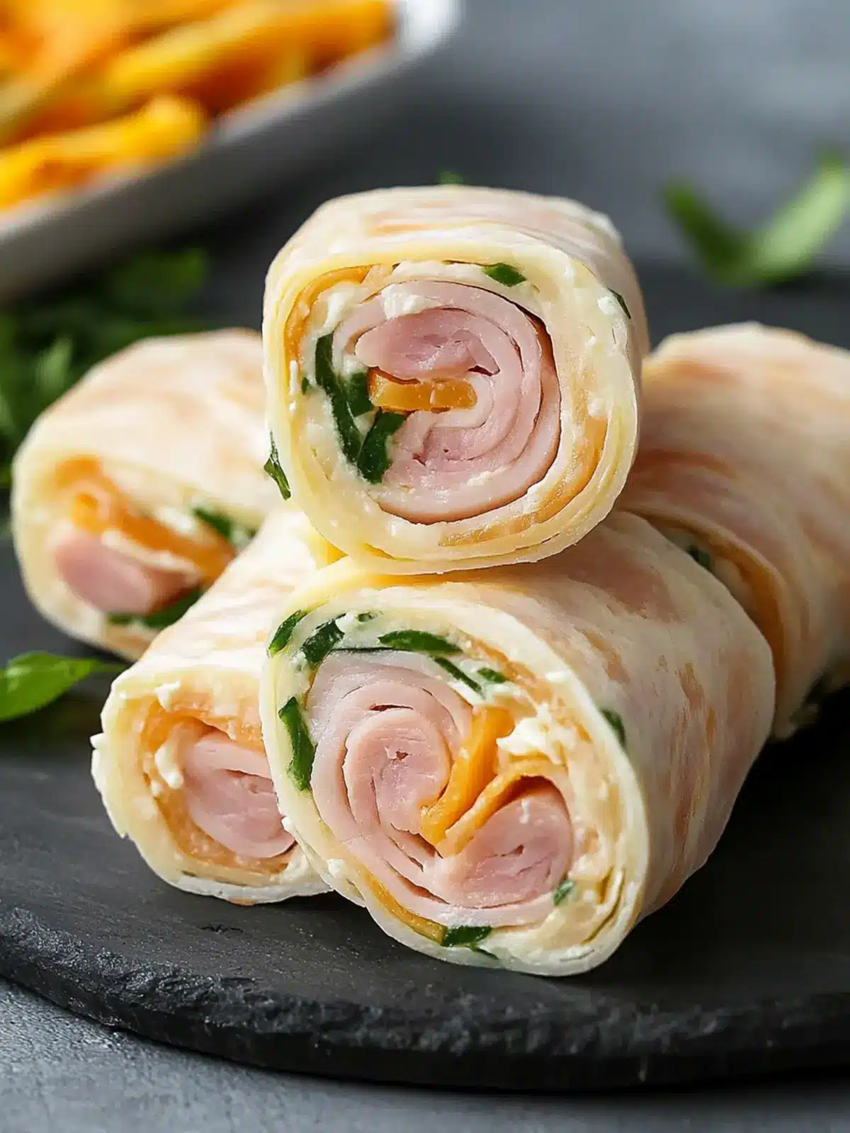Savory Ham and Cheese Roll Ups in Just 10 Minutes! 4 Ham and Cheese Roll Ups