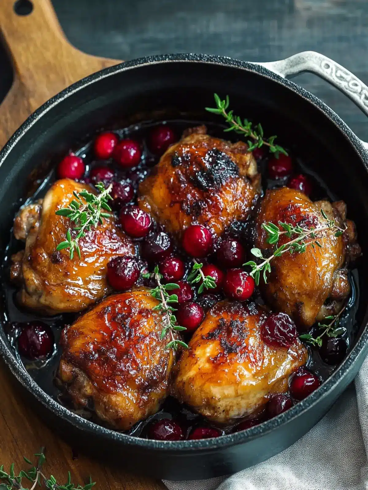 Sticky Cranberry Thyme Chicken Recipe with Food Photography Tips 3 Sticky Cranberry Thyme Chicken & Food Photography Tips
