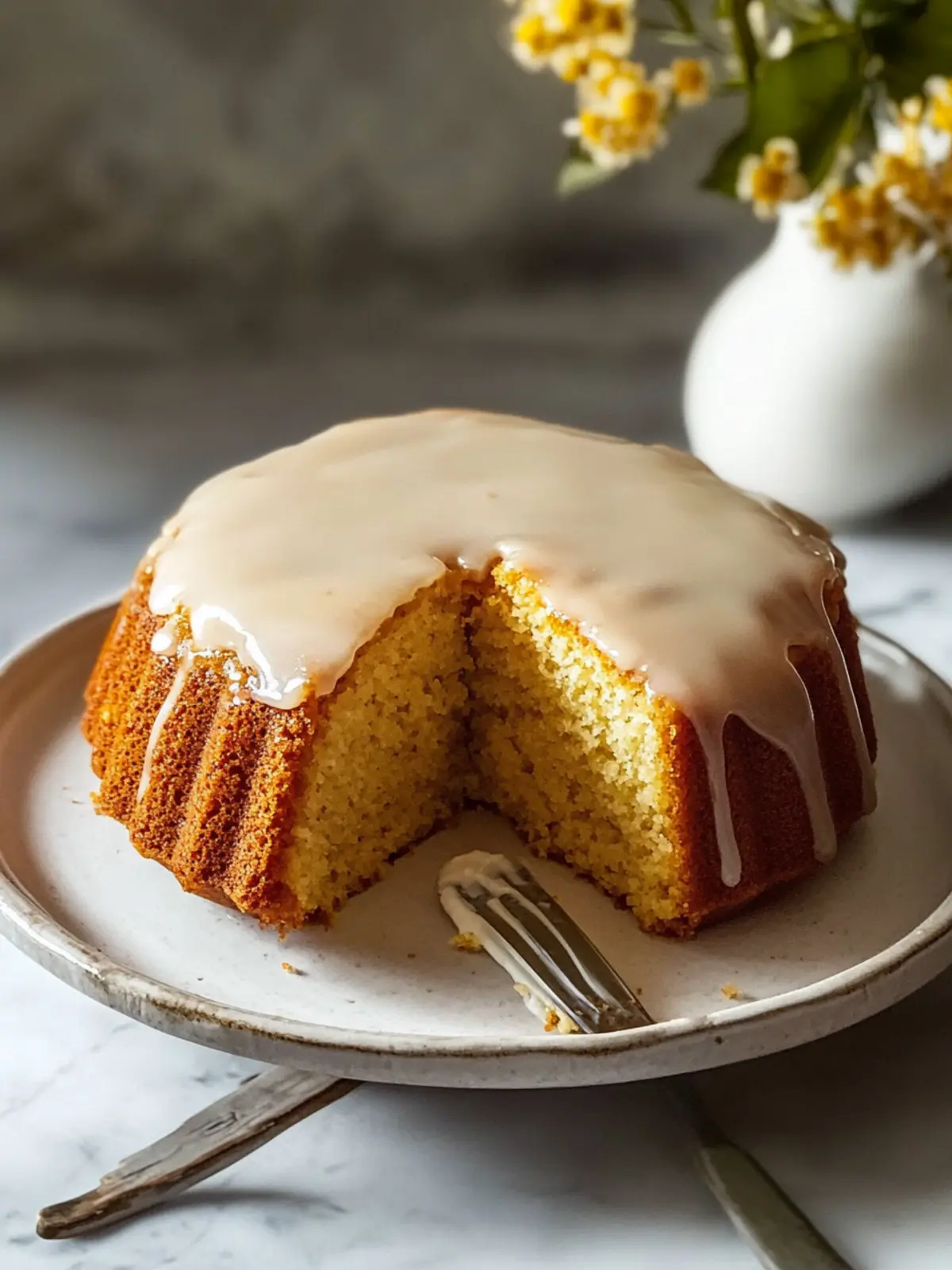 Indulge in Horchata Glazed Cornmeal Cake - A Healthy Delight 2 Horchata Glazed Cornmeal Cake