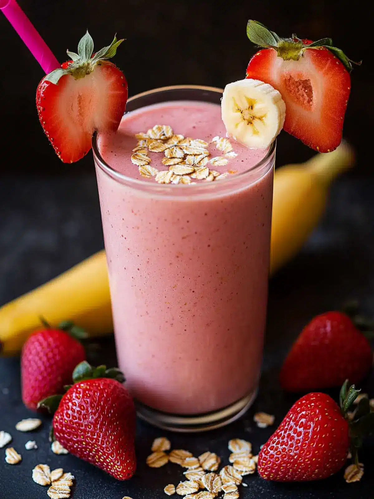 Strawberry Banana Oat Smoothie for a Creamy Morning Boost 3 Strawberry Banana Oat Smoothie