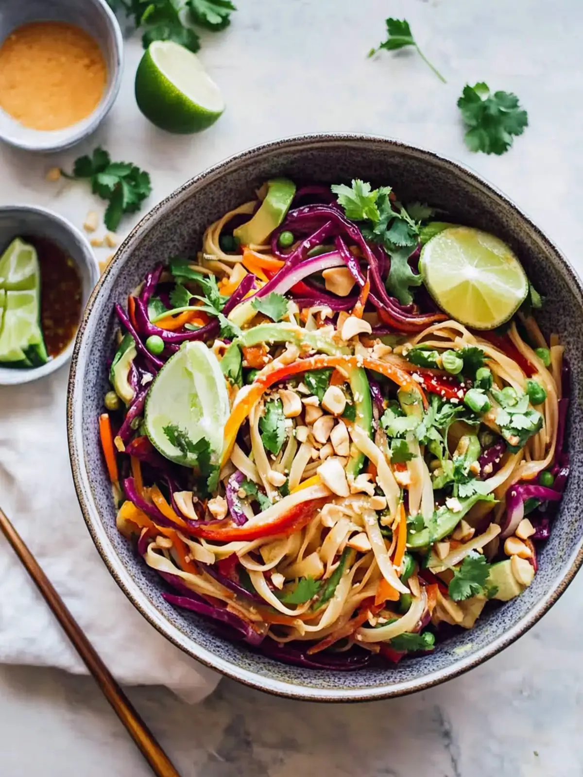 Colorful Raw Vegan Pad Thai Salad to Brighten Your Day 5 Colorful Raw Vegan Pad Thai Salad