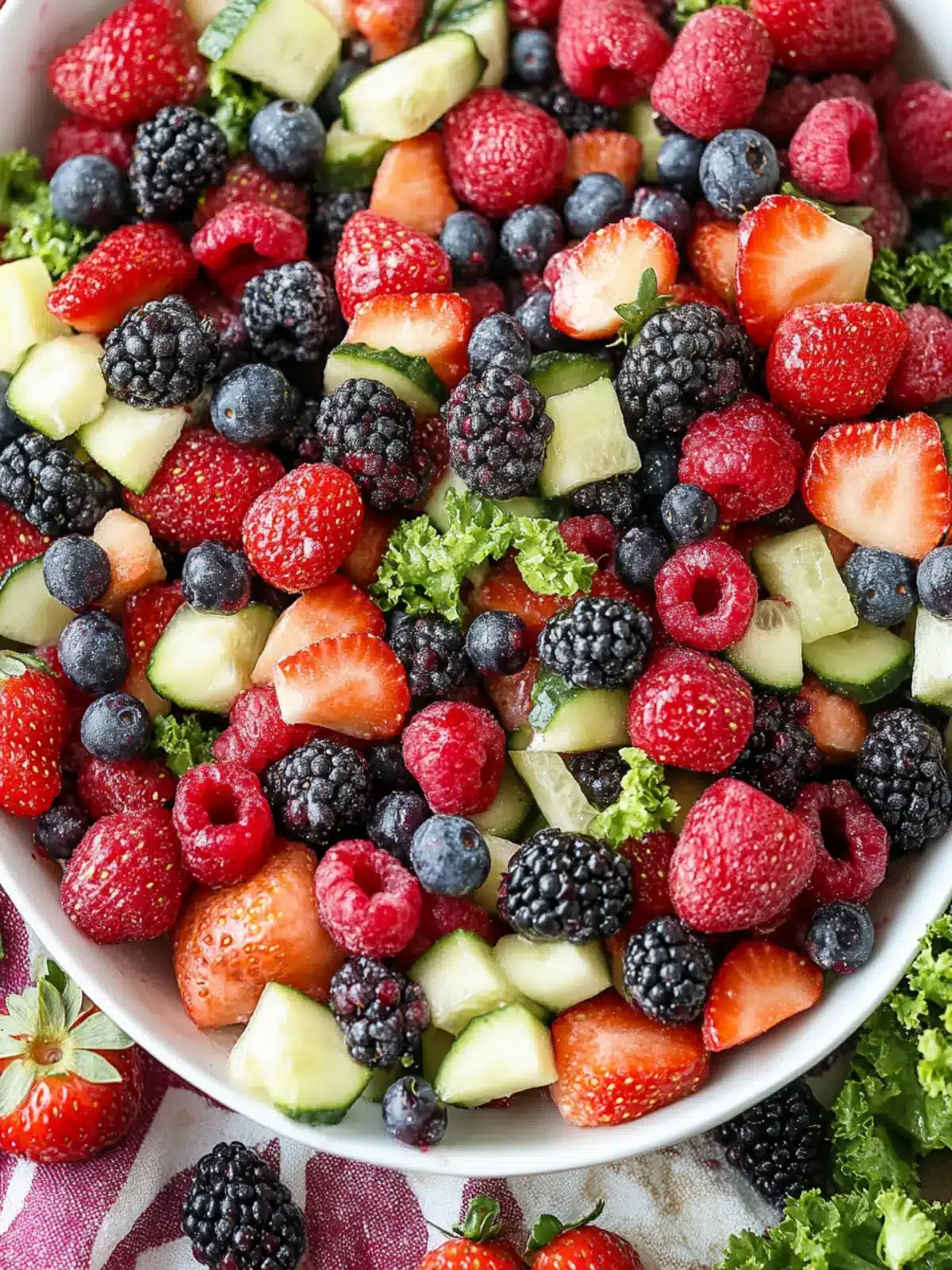 Berry Salad with Sweet Vidalia Onion Dressing for Summer Bliss 5 Berry Salad with Sweet Vidalia Onion Dressing