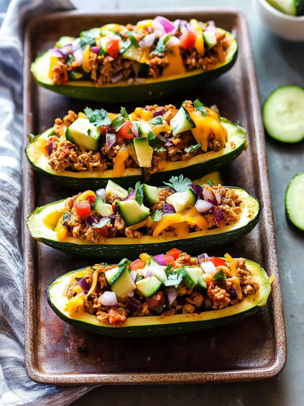 Turkey Taco Stuffed Zucchini Boats for Guilt-Free Taco Night 5 Turkey Taco Stuffed Zucchini Boats