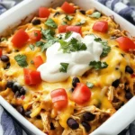 Cheesy Chicken Taco Casserole with Black Beans for Busy Nights 10 Cheesy Chicken Taco Casserole with Black Beans