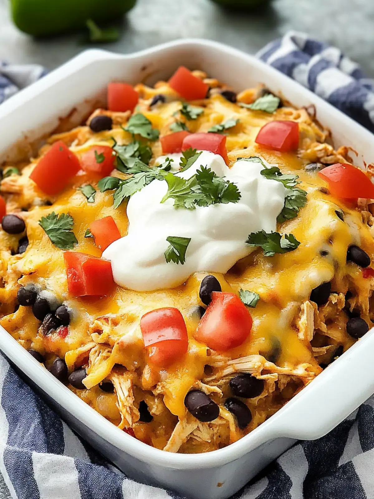 Cheesy Chicken Taco Casserole with Black Beans for Busy Nights 5 Cheesy Chicken Taco Casserole with Black Beans