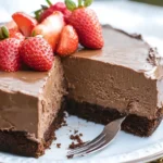 Indulge in Chocolate Mousse Cake With Strawberries for Passover 7 Chocolate Mousse Cake With Strawberries (Kosher for Passover)