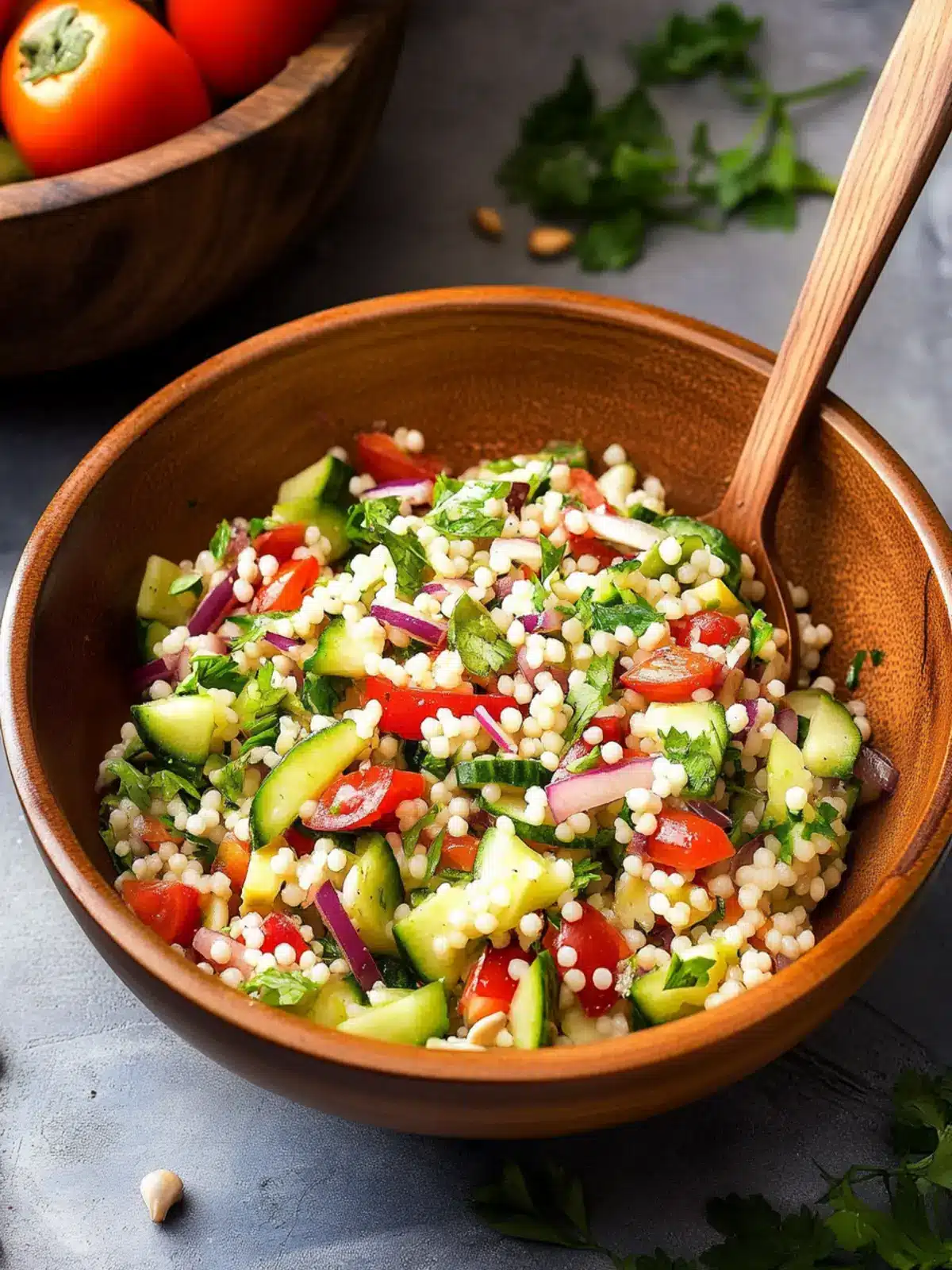Vegan Pearl Couscous Salad Packed with Fresh Veggies Delight 5 Vegan Pearl Couscous Salad {Packed with Fresh Veggies}