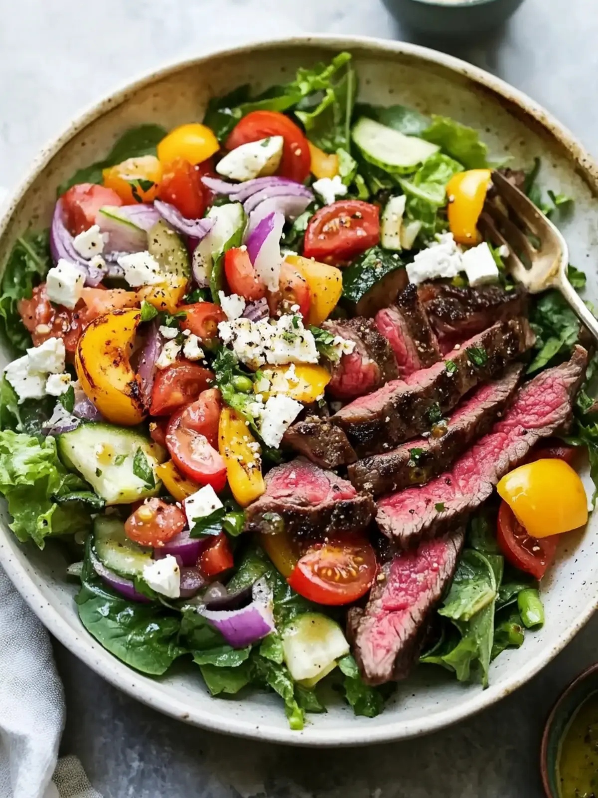 Chopped Greek Salad with Grilled Steak Elevates Summer BBQ 5 Chopped Greek Salad with Grilled Steak Is the Best Thing to Happen to Your Summer BBQ
