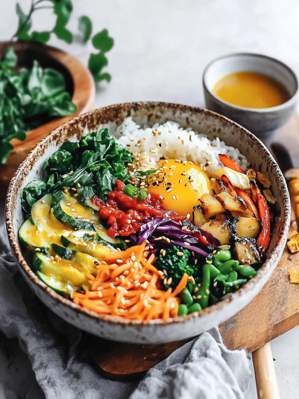 Delicious Healthy Vegan Bibimbap for Effortless Meal Prep 2 Healthy Vegan Bibimbap (Korean Rice Bowl)