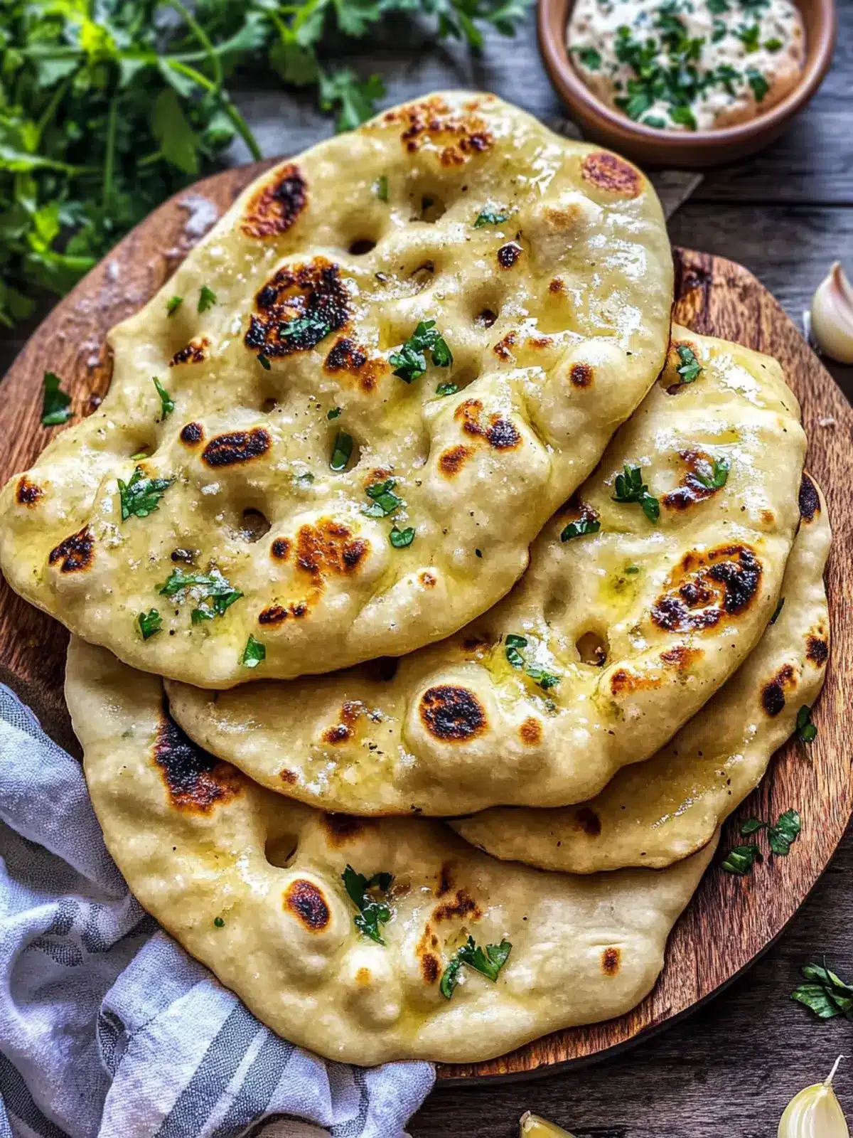 Perfectly Fluffy Homemade Garlic Naan for Your Dinner Table 2 Homemade Garlic Naan