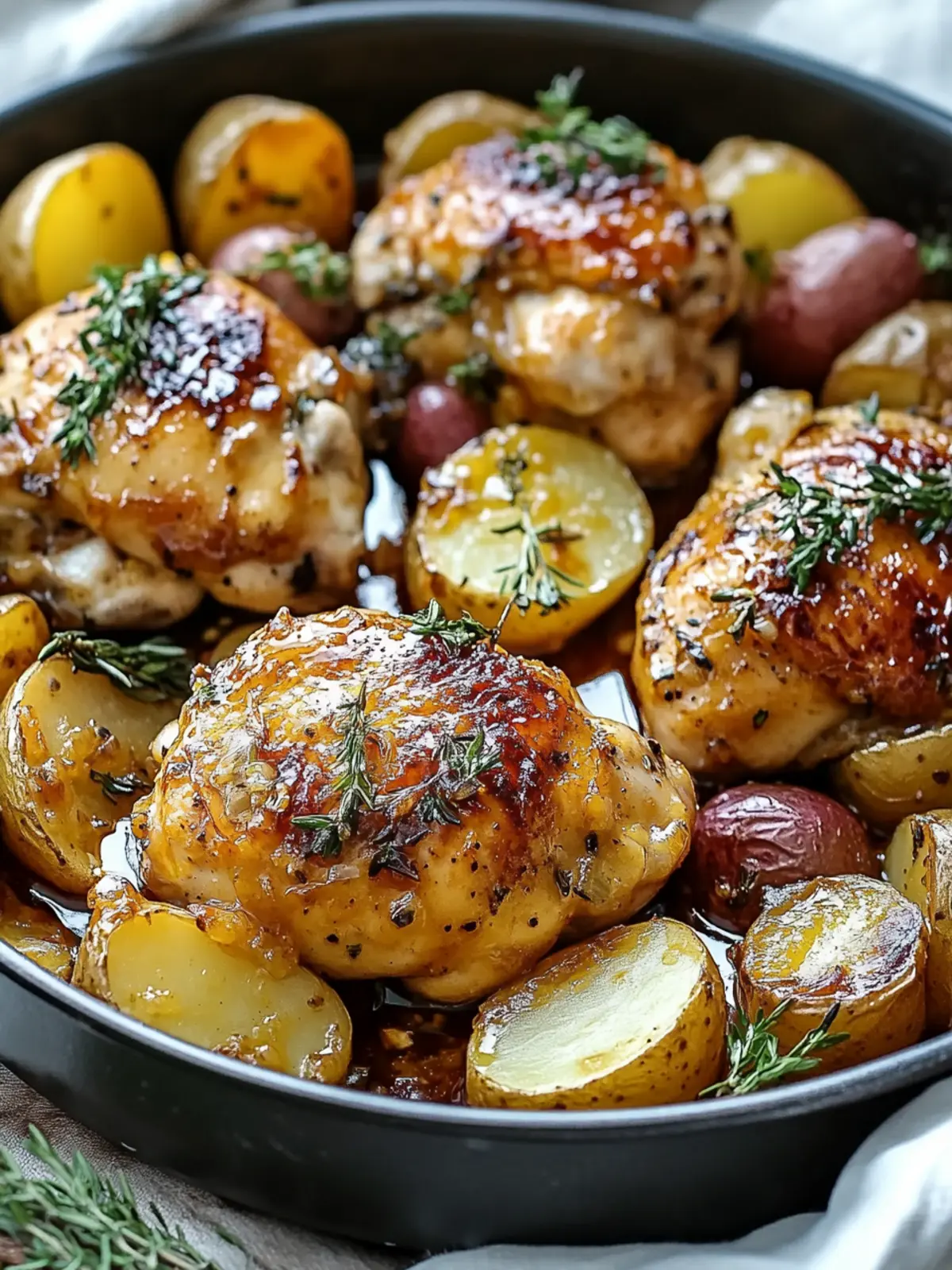 Savor One-Pan Honey Mustard Chicken and Potatoes Tonight! 4 Savor One-Pan Honey Mustard Chicken and Potatoes Tonight!