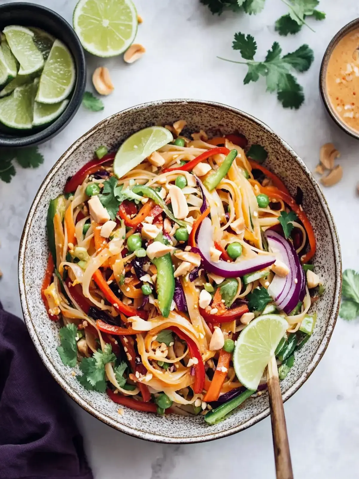 Colorful Raw Vegan Pad Thai Salad to Brighten Your Day 2 Colorful Raw Vegan Pad Thai Salad