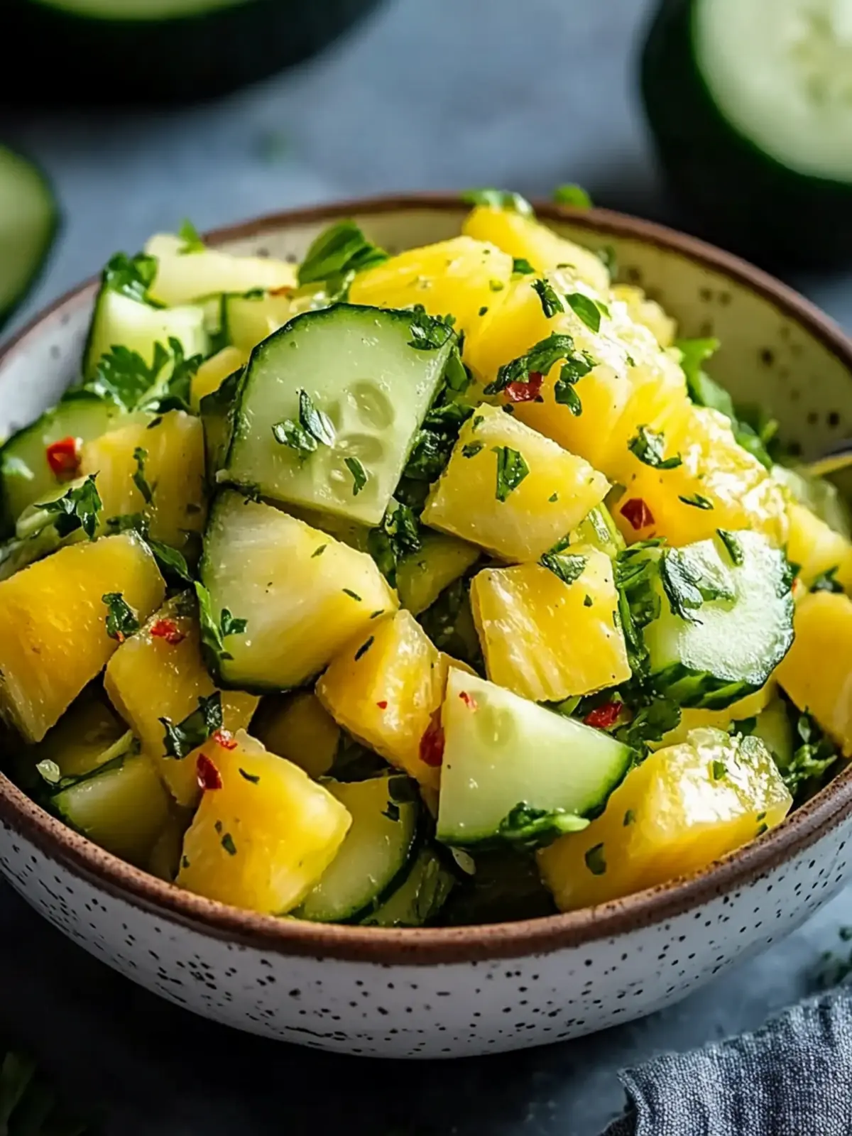 Zesty Pineapple Cucumber Salad Recipe for Summer Refreshment 2 Pineapple Cucumber Salad Recipe
