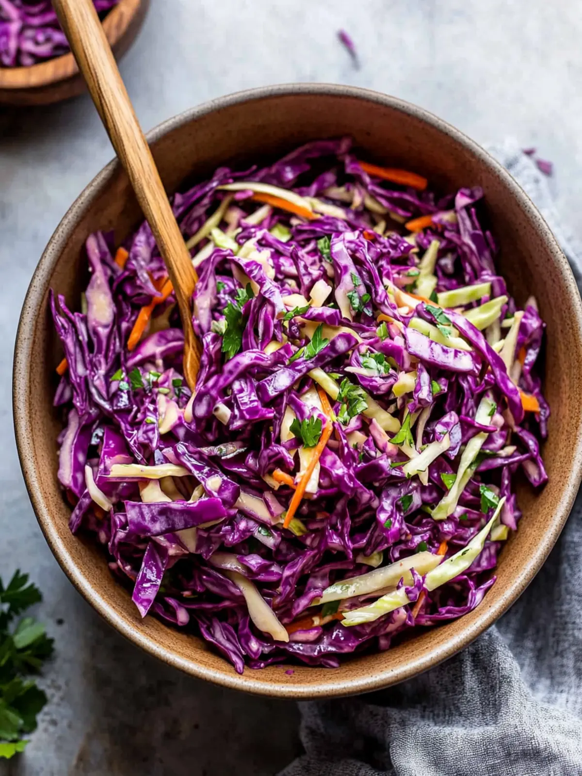 Crunchy Red Cabbage Coleslaw with No Mayo - Quick & Easy Delight 5 Red Cabbage Coleslaw with No Mayo (Quick + Easy)