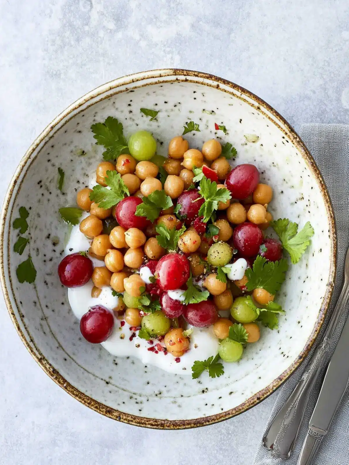 Spiced Chickpeas and Grapes with Yogurt for Vibrant Health 2 Spiced Chickpeas and Grapes with Yogurt