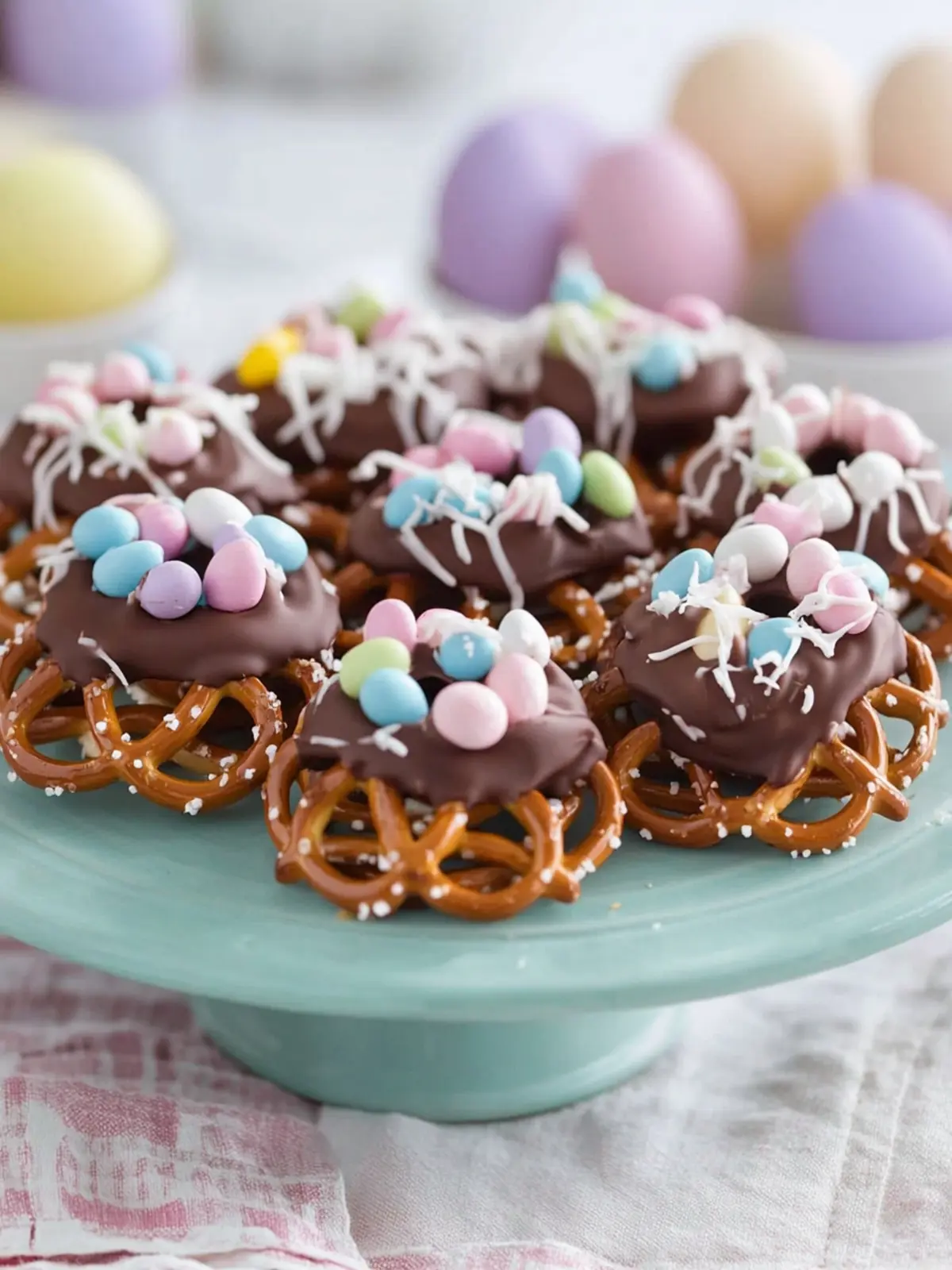 Chocolate-Covered Pretzel Nests: A Fun Festive Treat for Easter 3 Chocolate-Covered Pretzel Nests: A Fun and Festive Easter Treat