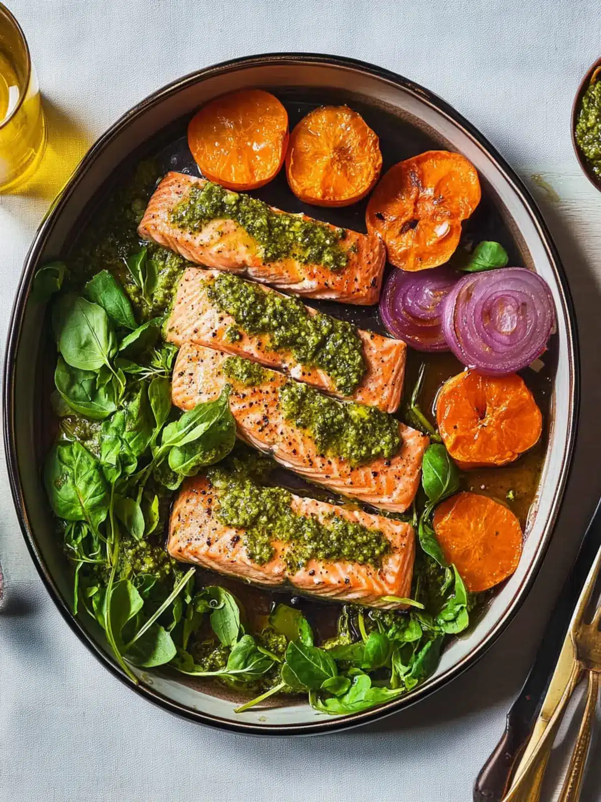Hey Pesto! Roasted Salmon Fillets for a Flavor Bomb Dinner 3 Hey Pesto! Roasted Salmon Fillets