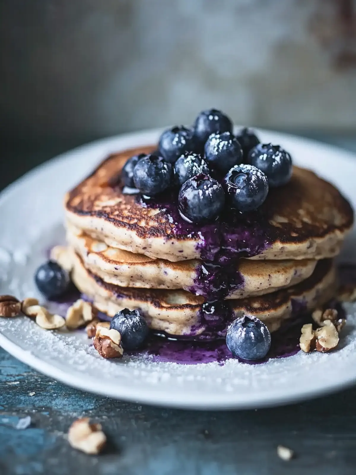 Delicious Blueberry-Walnut Pancakes for Guilt-Free Mornings 3 Blueberry-Walnut Pancakes