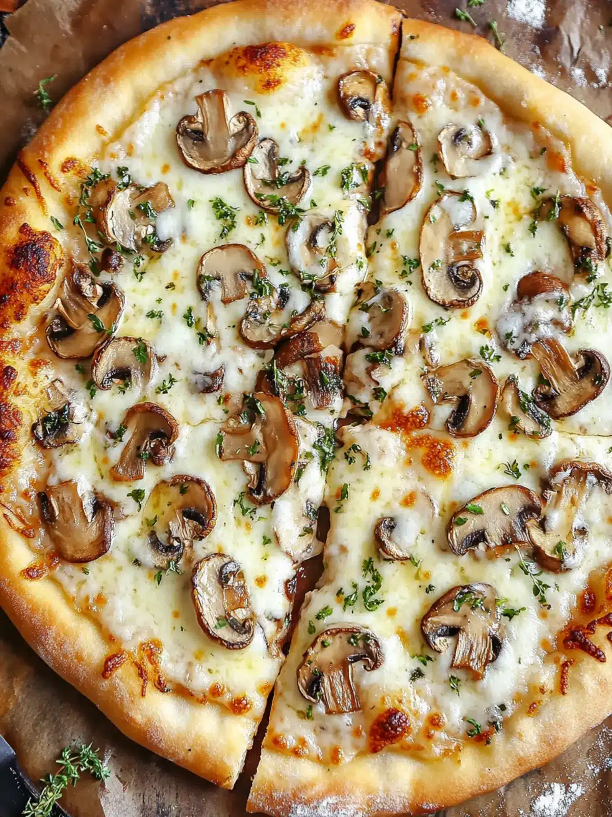 Deliciously Cheesy White Mushroom Pizza for Easy Dinners 5 White Mushroom Pizza