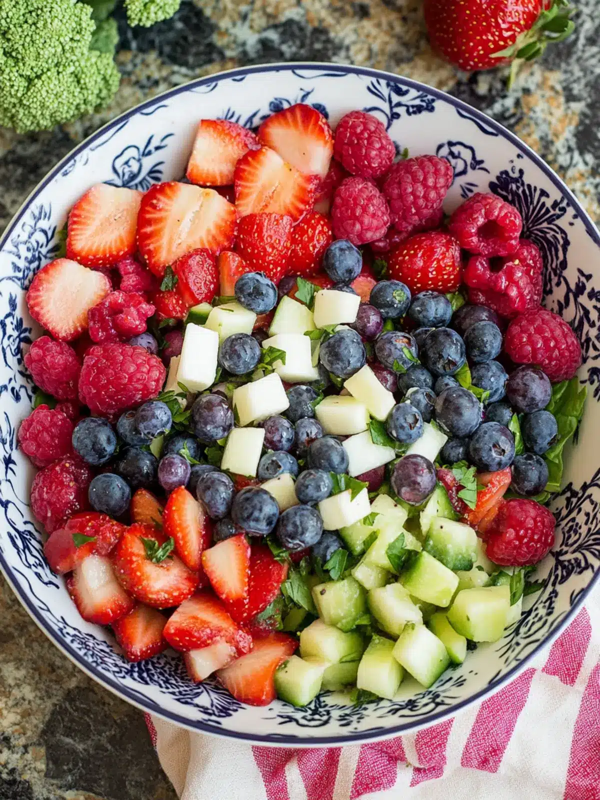 Berry Salad with Sweet Vidalia Onion Dressing for Summer Bliss 4 Berry Salad with Sweet Vidalia Onion Dressing