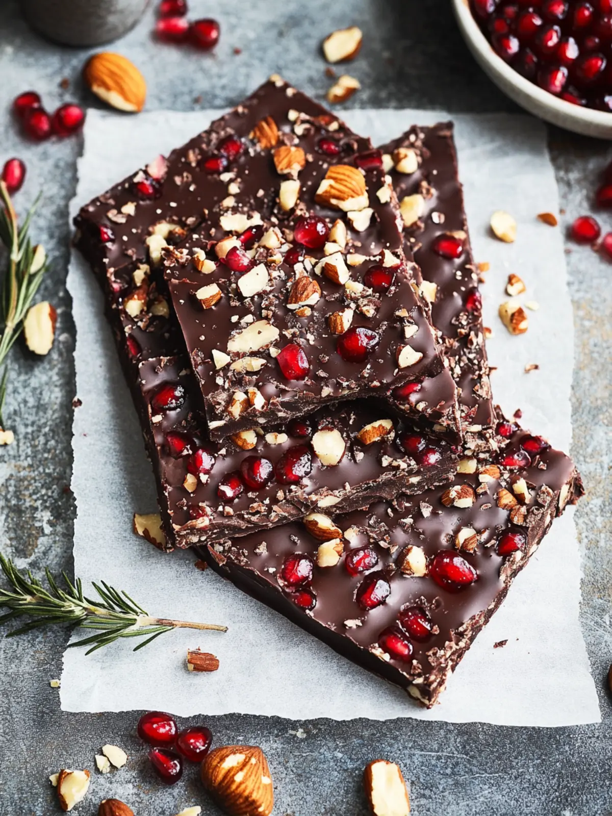 Delicious Chocolate Pomegranate Walnut Bark in 30 Minutes 5 Chocolate Pomegranate Walnut Bark