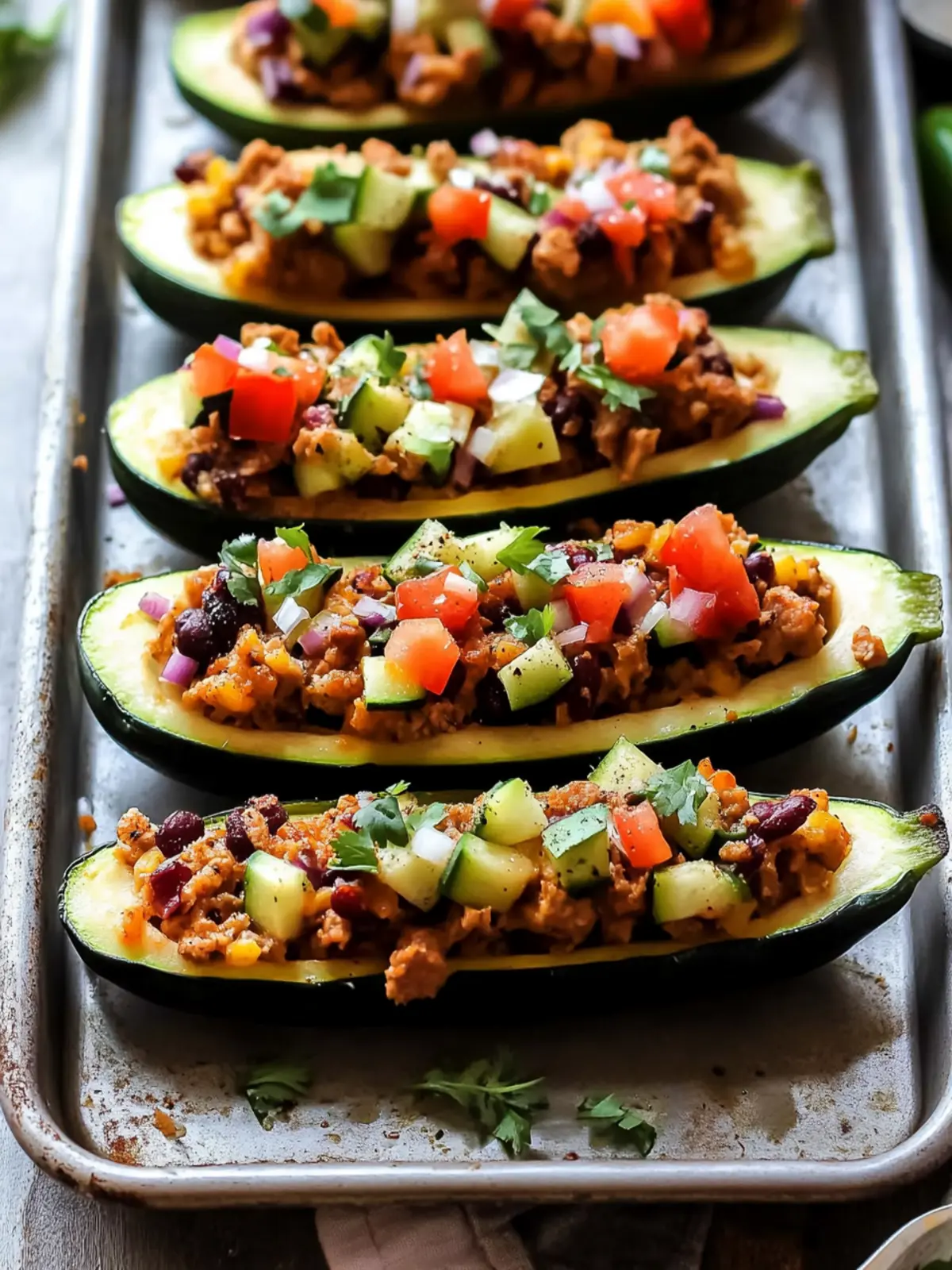 Turkey Taco Stuffed Zucchini Boats for Guilt-Free Taco Night 4 Turkey Taco Stuffed Zucchini Boats