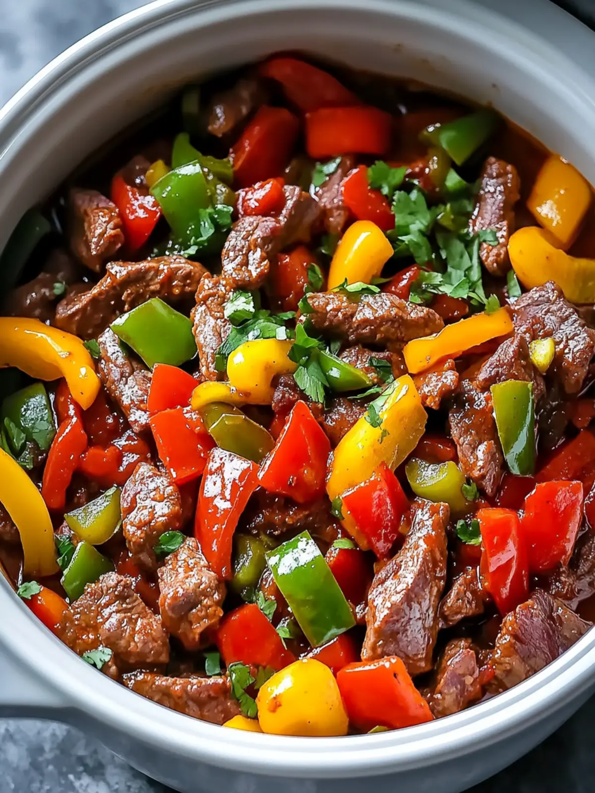 Savory Slow Cooker Pepper Steak: Easy Comfort Food Bliss 3 Savory Slow Cooker Pepper Steak: Effortless Comfort Food Delight