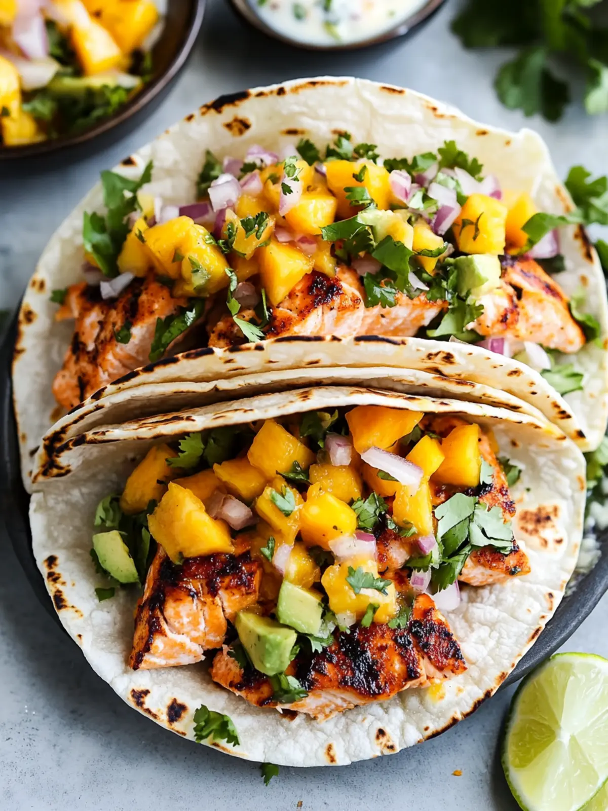 Bold Easy Chipotle Salmon Tacos with Fresh Mango Salsa 2 Easy Chipotle Salmon Tacos with Mango Salsa