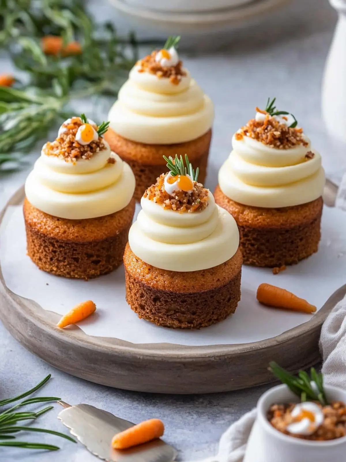 Mini Carrot Cakes with Creamy Frosting for Sweet Moments 5 Mini Carrot Cakes