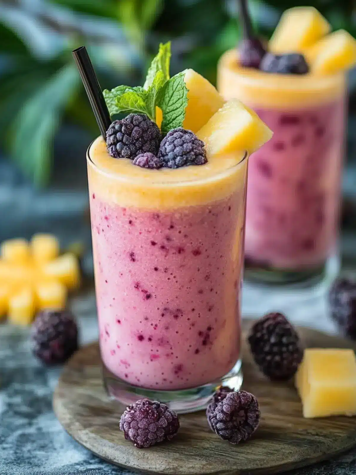 Vibrant Hawaiian Berry Smoothie with Tropical Layers 2 Hawaiian Berry Smoothie