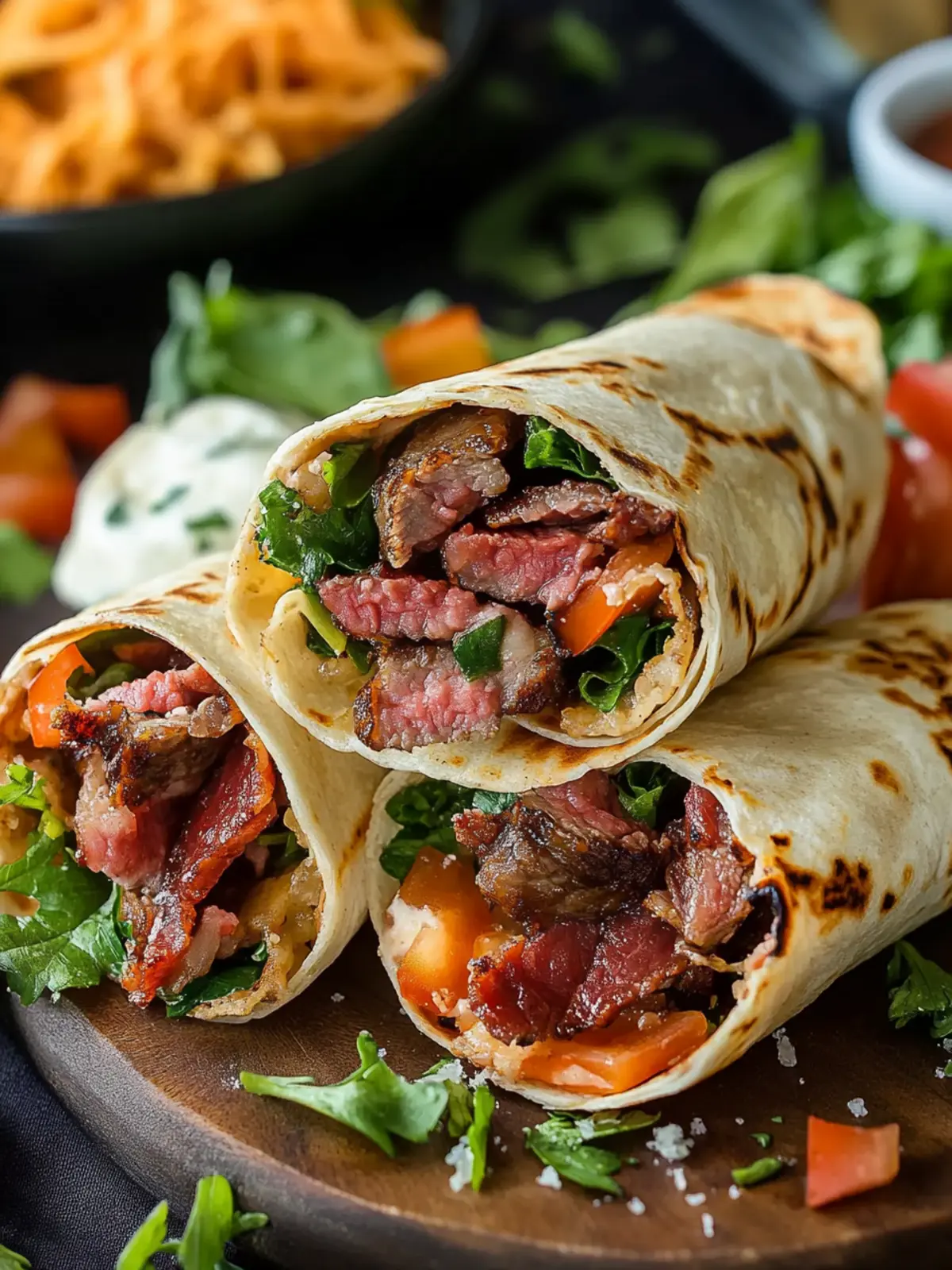 Bacon Steak Wraps with Blue Cheese Bliss in Every Bite 5 Bacon Steak Wraps