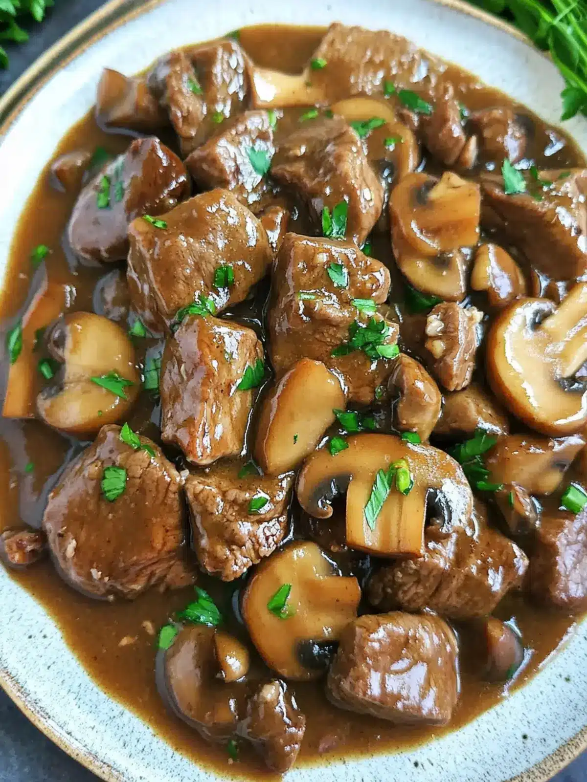 Keto Low Carb Asian Beef Tips with Mushroom Gravy Bliss 5 Keto Low Carb Asian Beef Tips with Mushroom Gravy