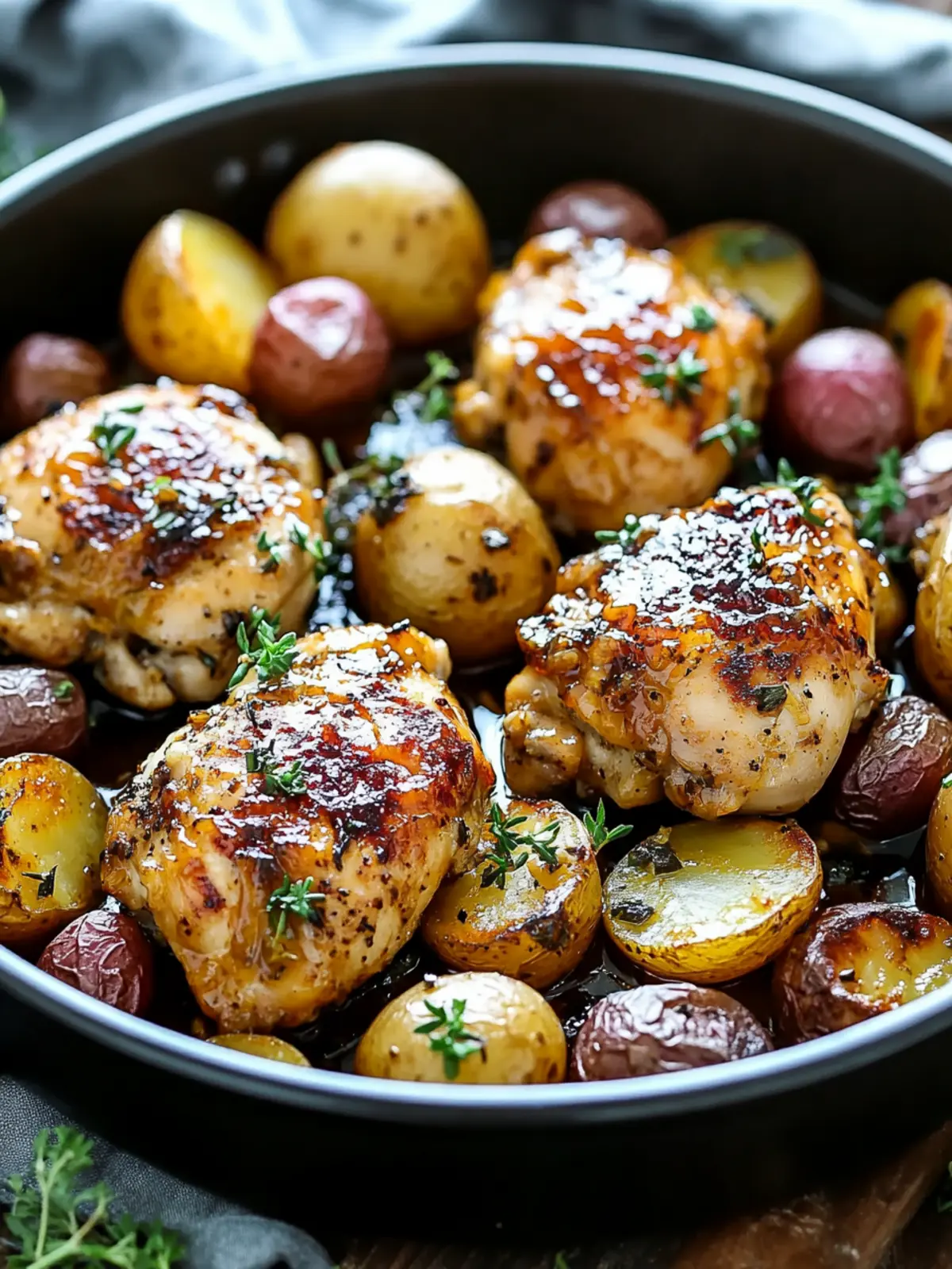 Savor One-Pan Honey Mustard Chicken and Potatoes Tonight! 2 Savor One-Pan Honey Mustard Chicken and Potatoes Tonight!