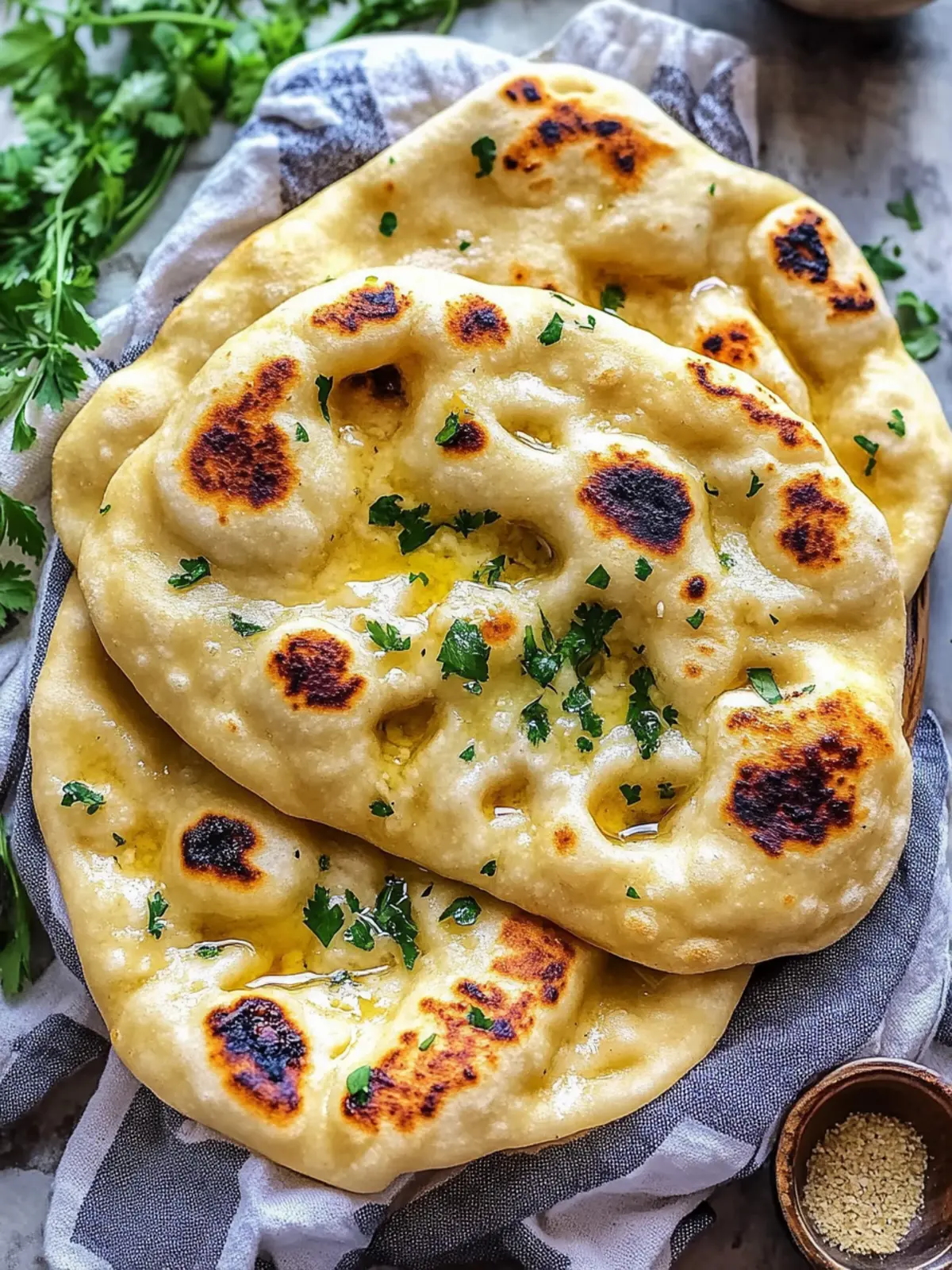 Perfectly Fluffy Homemade Garlic Naan for Your Dinner Table 4 Homemade Garlic Naan