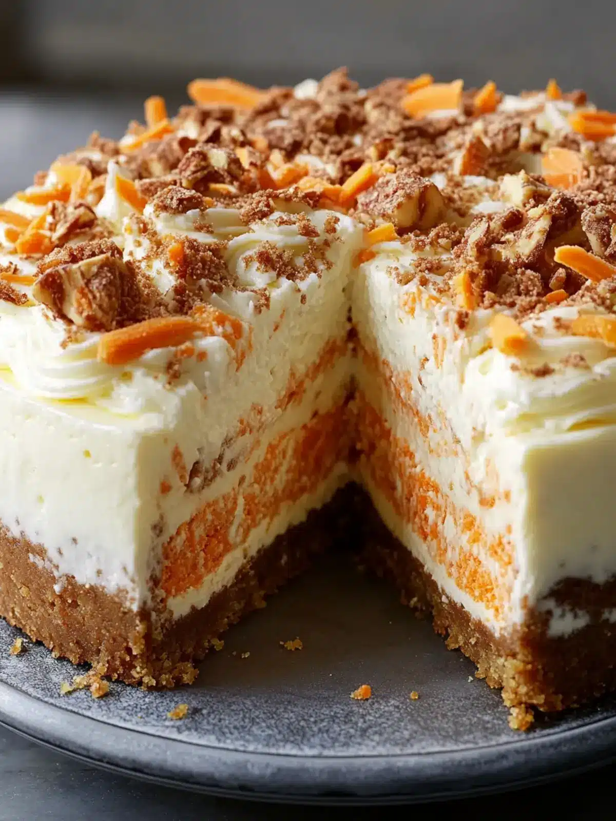 Carrot Cake Cheesecake with Creamy Topping for Sweet Moments 4 Carrot Cake Cheesecake with Creamy Topping