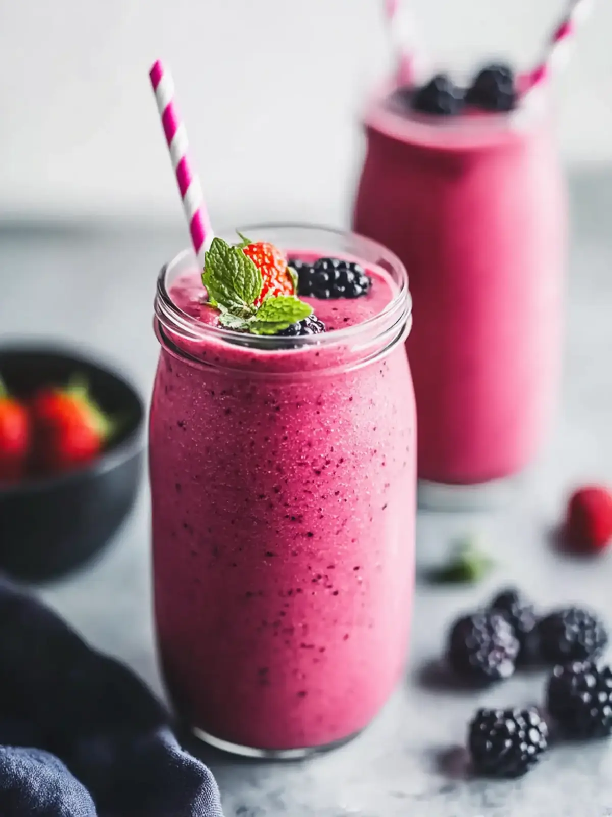 Berry White Bean Smoothie: A Creamy High-Protein Delight 4 Berry White Bean Smoothie (High-Protein)