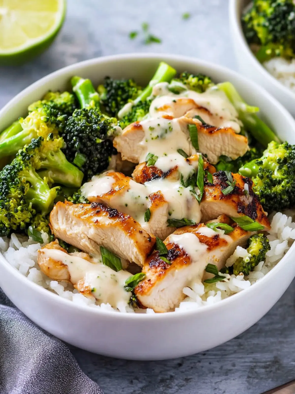 Chicken and Broccoli Bowls with Creamy Garlic Sauce Bliss 5 Chicken and Broccoli Bowls with Creamy Garlic Sauce