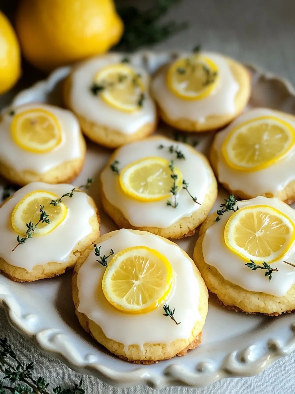 Lemon Thyme Tea Cookies with Icing for a Refreshing Treat 3 Lemon Thyme Tea Cookies with Lemon Icing