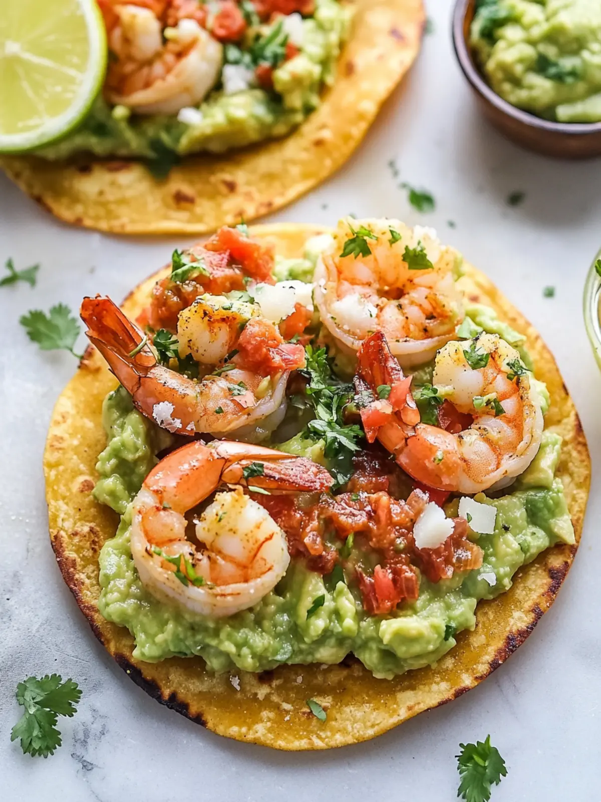 Spicy Shrimp and Guacamole Tostadas for a Flavorful Summer Bite 3 Spicy Shrimp and Guacamole Tostadas