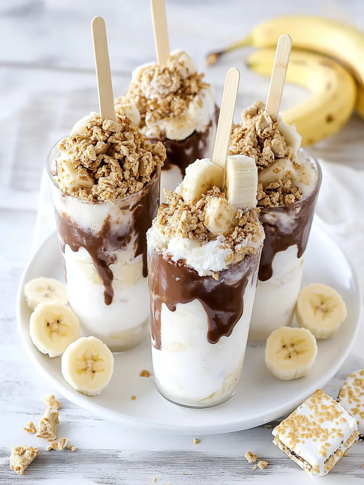 S'mores Frozen Banana Dessert: Guilt-Free Summer Delight 2 S'mores Frozen Banana Dessert