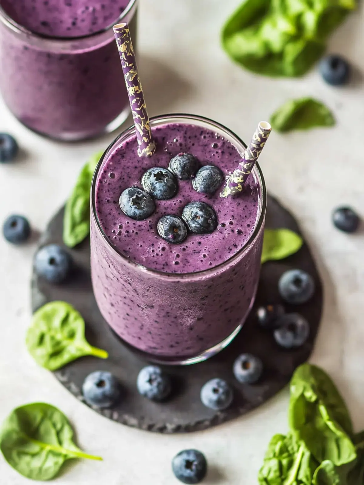 Blueberry Spinach Smoothie: Your 5-Minute Healthy Breakfast 5 Blueberry Spinach Smoothie